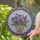 Purple Pansy Bouquet Planter Floral Mosaic Dark Border Light Blue Sky - Home Decor Gift Stained Glass Suncatcher - 2