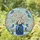 Blue Jar White Daisies Butterflies - Home Decor Gift for Garden Lover Stained Glass Suncatcher - 1