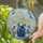 Blue Jar White Daisies Butterflies - Home Decor Gift for Garden Lover Stained Glass Suncatcher - 2