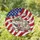 Ragdoll Cat American Flag Paw Print - Independence Day Gift for Veterans Stained Glass Suncatcher - 1