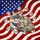 Ragdoll Cat American Flag Paw Print - Independence Day Gift for Veterans Stained Glass Suncatcher - 5