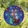 Christian Cross Statue of Liberty Bald Eagle Fireworks - Independence Day Gift for Veterans Stained Glass Suncatcher - 1