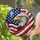 Bald Eagle American Flag - Independence Day Gift for Veterans Stained Glass Suncatcher - 2