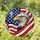 Bald Eagle American Flag - Independence Day Gift for Veterans Stained Glass Suncatcher - 1