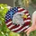 Bald Eagle American Flag Independence Day Home Decor Gift for Veterans Stained Glass Suncatcher - 2