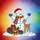 Snowman Deer Christmas Gifts Holly - Holiday Season Home Decor Stained Glass Suncatcher - 5