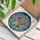 Patterned Easter Egg Multi-Petaled Flowers Green Leaves Winding Tendrils - Easter Home Decor Gift Stained Glass Suncatcher - 3