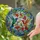Hummingbirds Berry Branches Floral - Home Decor Gift for Wildlife Lover Stained Glass Suncatcher - 2