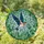 Flying Barn Swallow Mosaic Green Leaves Blue Sky - Home Decor Gift for Bird Watchers Stained Glass Suncatcher - 1