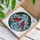 Red Cardinal Birds Winter Branch Holly Berries - Home Decor Gift for Bird Lovers Stained Glass Suncatcher - 3