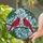 Red Cardinal Birds Winter Branch Holly Berries - Home Decor Gift for Bird Lovers Stained Glass Suncatcher - 2