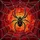 Black Spider Intricate Web Ruby Cabochons Crimson Orange Mosaic - Home Decor Gift Stained Glass Suncatcher - 5