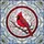 Northern Cardinal Crest Cherry Blossom Floral Medallion - Home Decor Gift for Bird Lover Stained Glass Suncatcher - 5
