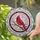 Northern Cardinal Crest Cherry Blossom Floral Medallion - Home Decor Gift for Bird Lover Stained Glass Suncatcher - 2