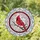 Northern Cardinal Crest Cherry Blossom Floral Medallion - Home Decor Gift for Bird Lover Stained Glass Suncatcher - 1