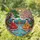 Meditating Figures Asian Temple River - Yoga Home Decor Gift Stained Glass Suncatcher - 1