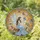 Young Fairy Butterflies Tree Stump Blossoms Amber Floral - Home Decor Gift Stained Glass Suncatcher - 1