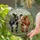 Two Calves Nuzzling Wildflower Field - Farmhouse Home Decor Gift for Cow Lover Stained Glass Suncatcher - 2