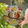 Squirrels Autumn Maple Leaves Branch - Home Decor Gift for Wildlife Lover Stained Glass Suncatcher - 2