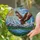 Bald Eagle Mountain Lake Sun - Home Decor Gift for Wildlife Lover Stained Glass Suncatcher - 2