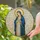 Virgin Mary Praying Figure Golden Halo - Religious Home Decor Gift for Prayer Space Stained Glass Suncatcher - 2