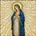 Virgin Mary Praying Figure Golden Halo - Religious Home Decor Gift for Prayer Space Stained Glass Suncatcher - 5