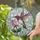 Magenta Hummingbird Rose Bud Metallic Wire Foliage - Home Decor Gift for Wildlife Lover Stained Glass Suncatcher - 2