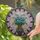 Forget-Me-Not Flowers Green Leaves Ornate Vase Geometric Border - Home Decor Gift for Garden Lover Stained Glass Suncatcher - 2