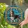 Basset Hound Dog Amber Scrollwork Teal Background - Home Decor Gift for Dog Lovers Stained Glass Suncatcher - 2