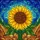 Vibrant Sunflower Mosaic Wave - Home Decor Gift for Plant Lover Stained Glass Suncatcher - 5