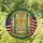 Golden Celtic Knot Shamrock Irish American Flag - 250th Anniversary Commemoration Stained Glass Suncatcher - 1