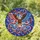 Bald Eagle American Flag USA - Independence Day Gift for Veterans Stained Glass Suncatcher - 1