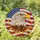 Bald Eagle American Flag Stars - Independence Day Gift for Veterans Stained Glass Suncatcher - 1