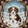 Puppy Snowdrifts Winter Landscape - Home Decor Gift for Puppy Lover Stained Glass Suncatcher - 5