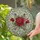 Deep Red Rose Lily Valley Pink Berries Wildflowers - Home Decor Gift for Garden Lover Stained Glass Suncatcher - 2