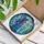 Fairy Blue Butterfly Dreamcatcher Amethyst Gem Leafy Forms Insect Accents - Home Decor Gift Stained Glass Suncatcher - 3
