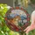 Mountain Lion Snow Peaks Pine Trees Flower Border - Wildlife Lover Home Decor Gift Stained Glass Suncatcher - 2