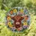 Highland Cow Wildflower - Farmhouse Decor Gift for Cow Lover Stained Glass Suncatcher - 1