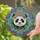 Giant Panda Wildflower Crown - Home Decor Gift for Panda Lovers Stained Glass Suncatcher - 2
