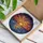 Half Submerged Sun Wavy Clouds Rolling Ocean Waves - Home Decor Gift Stained Glass Suncatcher - 3