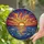 Half Submerged Sun Wavy Clouds Rolling Ocean Waves - Home Decor Gift Stained Glass Suncatcher - 2