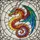 Majestic Rainbow Dragon Coiled in Circular Form - Dragon Lover Home Decor Gift Stained Glass Suncatcher - 5
