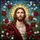 Jesus Christ Bust Rose Bloom Foliage Mosaic Halo - Home Decor Gift for Faith Lover Stained Glass Suncatcher - 5