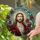 Jesus Christ Bust Rose Bloom Foliage Mosaic Halo - Home Decor Gift for Faith Lover Stained Glass Suncatcher - 2