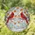 Red Cardinals Autumn Leaves Winter Landscape - Wildlife Lover Home Decor Gift Stained Glass Suncatcher - 1