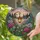Vintage Lantern Lush Blooming Garden Sunset Scene - Home Decor Gift for Garden Lover Stained Glass Suncatcher - 2