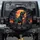 Roaring Green Tyrannosaurus Rex Orange Moon Prehistoric Jungle Landscape - Dinosaur Lover Gift Spare Tire Cover - 1