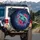 Sea Turtle Hibiscus Flowers Bubbles - Ocean Lover Travel Gift Spare Tire Cover - 3