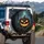 Menacing Jack-o'-Lantern Twisted Tree Branches Nocturnal Forest - Halloween Decor Spare Tire Cover - 3