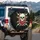 Human Skull Rose Lightning Thorns Smoke Mist - Gothic Home Decor Gift for Rock Music Fan Spare Tire Cover - 3
